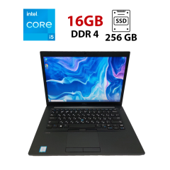 Ноутбук Dell Latitude 7480 / 14" ( 1366х768) TN / Intel Core i5-7200U (2 (4) ядра по 2.5 - 3.1 GHz) / 16 GB DDR4 / 256 GB SSD M.2 / Intel UHD Graphics 620 / WebCam / Мышка и коврик в подарок