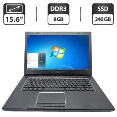 Ноутбук Dell Vostro 3550 / 15.6" (1366x768) TN / Intel Core i5-2410M (2 (4) ядра по 2.3 - 2.9 GHz) / 8 GB DDR3 / 240 GB SSD / Intel HD Graphics 3000 / WebCam / DVD-ROM / АКБ не держит