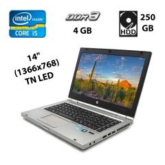 Ноутбук HP EliteBook 8460p / 14" (1366x768) TN LED / Intel Core i5-2520M (2 (4) ядра по 2.5 - 3.2 GHz) / 4 GB DDR3 / 250 GB HDD / Intel HD Graphics 3000 / WebCam / DVD-ROM