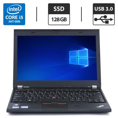 Нетбук Lenovo ThinkPad X230 / 12.5" (1366x768) TN / Intel Core i5-3210M (2 (4) ядра по 2.5 - 3.1 GHz) / 4 GB DDR3 / 128 GB SSD / Intel HD Graphics 4000 / WebCam / USB 3.0