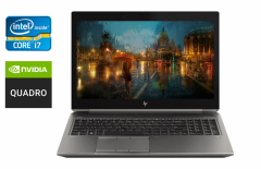 Ноутбук робоча станція HP zBook 15 G6 / 15.6" (1920x1080) IPS / Intel Core i7-9850H (6 (12) ядер по 2.6 - 4.6 GHz) / 32 GB DDR4 / 512 GB SSD / nVidia Quadro T2000, 4 GB GDDR5, 128-bit / WebCam / Fingerprint