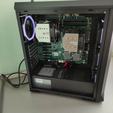 Сервер Vinga Mid Tower / 2x Intel Xeon E5-2680 v3 (12 (24) ядер по 2.5 - 3.3 GHz) / 128 GB DDR4 / 1 TB HDD / 650W
