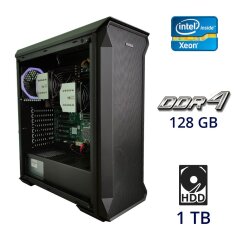 Сервер Vinga Mid Tower / 2x Intel Xeon E5-2680 v3 (12 (24) ядер по 2.5 - 3.3 GHz) / 128 GB DDR4 / 1 TB HDD / 650W