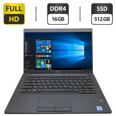Ультрабук Б-клас Dell Latitude 7390 / 13.3" (1920x1080) IPS / Intel Core i7-8650U (4 (8) ядра по 1.9 - 4.2 GHz) / 16 GB DDR4 / 512 GB SSD / Intel UHD Graphics 620 / WebCam