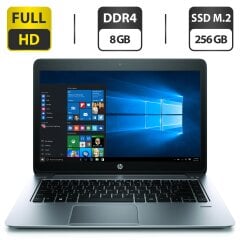 Ультрабук Б-класс HP EliteBook Folio 1040 G3 / 14" (1920x1080) IPS / Intel Core i7-6600U (2 (4) ядра по 2.6 - 3.4 GHz) / 8 GB DDR4 / 256 GB SSD M.2 / Intel HD Graphics 520 / HDMI