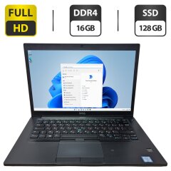 Ультрабук Dell Latitude 7480 / 14" (1920x1080) TN / Intel Core i5-6300U (2 (4) ядра по 2.4 - 3.0 GHz) / 16 GB DDR4 / 128 GB SSD / Intel HD Graphics 520 / WebCam