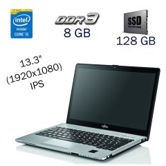 Ультрабук Fujitsu LifeBook S935 / 13.3" (1920x1080) IPS / Intel Core i5-5200U (2 (4) ядра по 2.2 - 2.7 GHz) / 8 GB DDR3 / 128 GB SSD / Intel HD Graphics 5500 / WebCam / Windows 10 PRO Lic