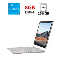 Ноутбук-трансформер Microsoft Surface Book 3 2 in 1 / 13.3" (3000x2000) QXGA Touch / Intel Core i5-1035G7 (4 (8) ядра по 1.2 - 3.7 GHz) / 8 GB DDR4 / 256 GB SSD / Intel Iris Plus Graphics / WebCam / Win 11 Pro