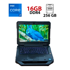 Защищенный ноутбук Dell Latitude 5414 Rugged / 14" (1920x1080) IPS / Intel Core i7-6600U (2 (4) ядра по 2.6 - 3.4 GHz) / 16 GB DDR4 / 256 GB SSD / Intel HD Graphics 520 / WebCam
