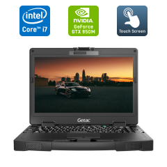 Защищенный ноутбук Getac S410 / 14" (1920x1080) IPS Touch / Intel Core i7-6600U (2 (4) ядра по 2.6 - 3.4 GHz) / 16 GB DDR4 / 480 GB SSD / nVidia GeForce GTX 950M, 2 GB GDDR5, 128-bit / HDMI / Windows 10