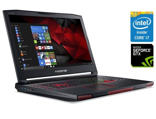 Игровой ноутбук Б-класс Acer Predator 17X GX-792 / 17.3" (1920x1080) IPS / Intel Core i7-7820HK (4 (8) ядра по 2.9 - 3.9 GHz) / 32 GB DDR4 / 512 GB SSD + 1000 GB HDD / nVidia GeForce GTX 1080, 8 GB GDDR5, 256-bit / WebCam / Win 10 Игровой ноутбук Б-класс Acer Predator 17X GX-792 / 17.3" (1920x1080) IPS / Intel Core i7-7820HK (4 (8) ядра по 2.9 - 3.9 GHz) / 32 GB DDR4 / 512 GB SSD + 1000 GB HDD / nVidia GeForce GTX 1080, 8 GB GDDR5, 256-bit / WebCam / Win 10