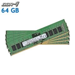 Комплект: Оперативная память для ПК SK hynix / 64 GB (4x16 GB) / 2Rx8 PC4-19200 / DDR4 / 2400 MHz