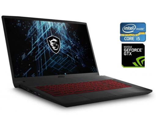 Игровой ноутбук MSI GF75 Thin 9SC 9SC-087NE / 17.3" (1920x1080) IPS / Intel Core i5-9300H (4 (8) ядра по 2.4 - 4.1 GHz) / 32 GB DDR4 / 480 GB SSD / nVidia GeForce GTX 1650, 4 GB GDDR5, 128-bit / WebCam