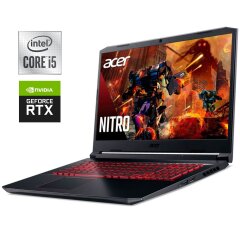 Ігровий ноутбук Б-клас Acer Nitro 5 AN517-52 / 17.3" (1920x1080) IPS / Intel Core i5-10300H (4 (8) ядра по 2.5 - 4.5 GHz) / 16 GB DDR4 / 512 GB SSD NVMe / nVidia GeForce RTX 3050, 4 GB GDDR6, 128-bit / WebCam
