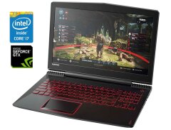 Ігровий ноутбук Б-клас Lenovo Legion Y520-15IKBM / 15.6" (1920x1080) IPS / Intel Core i7-7700HQ (4 (8) ядра по 2.8 - 3.8 GHz) / 16 GB DDR4 / 256 GB SSD / nVidia GeForce GTX 1060 Max-Q, 6 GB GDDR5, 192-bit / WebCam