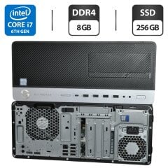 Комп'ютер HP EliteDesk 800 G3 Tower / Intel Core i7-6700 (4 (8) ядра по 3.4 - 4.0 GHz) / 8 GB DDR4 / 256 GB SSD / Intel HD Graphics 530 / DVD-ROM / Windows 11 Pro