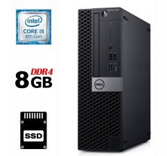 Компьютер Dell OptiPlex 7060 SFF / Intel Core i5-8400 (6 ядер по 2.8 - 4.0 GHz) / 8 GB DDR4 / 240 GB SSD / Intel UHD Graphics 630 / USB 3.1 / DisplayPort