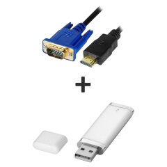 Кабель з HDMI на VGA + Флеш пам'ять USB 32 GB