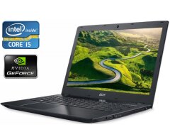 Ноутбук Acer Aspire E5-575G / 15.6" (1920x1080) TN / Intel Core i5-7200U (2 (4) ядра по 2.5 - 3.1 GHz) / 8 GB DDR4 / 256 GB SSD / nVidia GeForce 940MX, 2 GB GDDR5, 64-bit / WebCam / DVD-ROM /  Win 10 Home