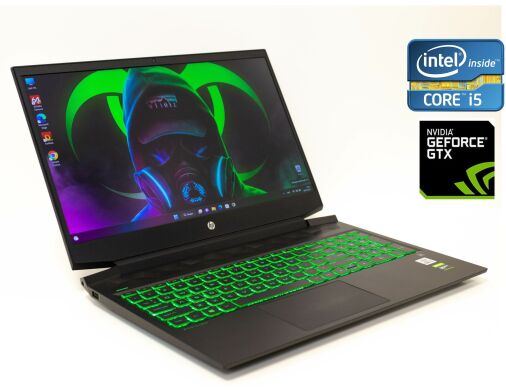 Игровой ноутбук HP Pavilion Gaming 16-a0032dx / 16.1" (1920x1080) IPS / Intel Core i5-10300H (4 (8) ядер по 2.5 - 4.5 GHz) / 32 GB DDR4 / 512 GB SSD / nVidia GeForce GTX 1660 Ti Max-Q, 6 GB GDDR6, 192-bit / WebCam / Win 10 Home