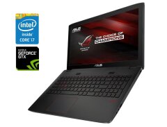 Ігровий ноутбук Б-клас Asus ROG Strix GL552VW / 15.6" (1920x1080) IPS / Intel Core i7-6700HQ (4 (8) ядра по 2.6 - 3.5 GHz) / 16 GB DDR4 / 128 GB SSD M.2 + 500 GB HDD / nVidia GeForce GTX 960M, 2 GB GDDR5, 128-bit / WebCam