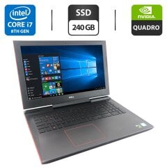 Игровой ноутбук Dell Inspiron G5 15 5587 / 15.6" (1920x1080) IPS / Intel Core i7-8750H (6 (12) ядер по 2.2 - 4.1 GHz) / 16 GB DDR4 / 240 GB SSD / nVidia GeForce GTX 1060, 6 GB GDDR5, 192-bit / WebCam