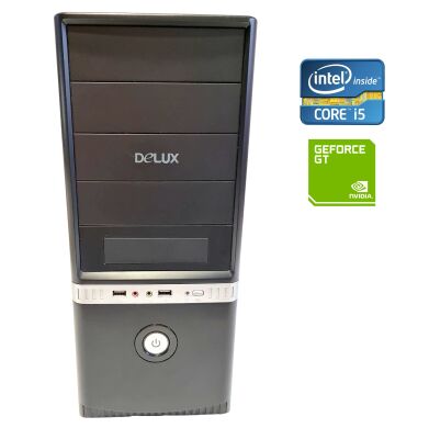 ПК Delux Tower / Intel Core i5-4690S (4 ядра по 3.2 - 3.9 GHz) / 8 GB DDR3 / 500 GB HDD / nVidia GeForce GT 440, 1 GB DDR3, 128-bit / 450W