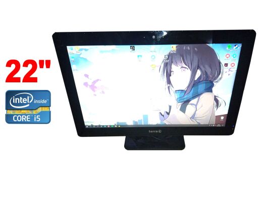 Моноблок Б-класс Terra All-in-One-PC (1009546) / 22" (1366x768) TN / Intel Core i5-6400 (4 ядра по 2.7 - 3.3 GHz) / 8 GB DDR3 / 500 GB HDD / Intel HD Graphics 530 / WebCam / DVD-RW