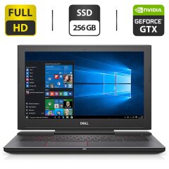 Ігровий ноутбук Dell Inspiron 15 7577 / 15.6" (1920x1080) IPS / Intel Core i5-7300HQ (4 ядра по 2.5 - 3.5 GHz) / 16 GB DDR4 / 240 GB SSD / nVidia GeForce GTX 1060, 6 GB GDDR5, 192-bit / WebCam