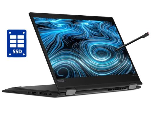Ультрабук-трансформер Б-класс Lenovo ThinkPad L390 Yoga / 13.3" (1920x1080) IPS Touch / Intel Core i3-8145U (2 (4) ядра по 2.1 - 3.9 GHz) / 8 GB DDR4 / 256 GB SSD / Intel UHD Graphics / WebCam / Win 10 Pro
