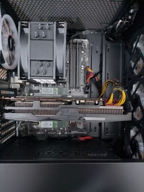 Игровой ПК 1stPlayer D4-4R1-WH Tower / Intel Core i7-7700 (4 (8) ядра по 3.6 - 4.2 GHz) / 32 GB DDR4 / 512 GB SSD M.2 + 1000 GB SSD / AMD Radeon RX 5700 XT, 8 GB GDDR6, 256-bit / 600W + Wi-Fi USB Adapter, кабели HDMI и питания