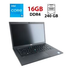 Ультрабук Dell Latitude 7480 / 14" (1920x1080) IPS / Intel Core i5-7300U (2 (4) ядра по 2.6 - 3.5 GHz) / 16 GB DDR4 / 240 GB SSD / Intel HD Graphics 620 / WebCam