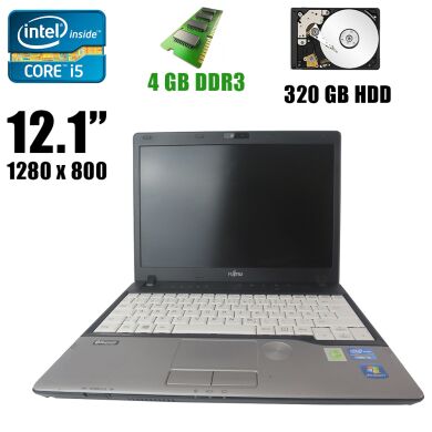 Fujitsu Lifebook P702 / 12.1" / 1280x800 (16:10) / Intel&reg; Core&trade; i5-3320M (2(4)ядра по 2.6 - 3.3GHz) / 4GB DDR3 / 320GB HDD / VGA, DP, USB 3.0