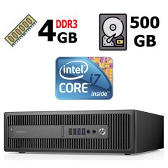 HP EliteDesk 800 G1 SFF / Intel® Core™ i7-4770 (4 (8) ядра по 3.40 - 3.90 GHz) / 4 GB DDR3 / 500 GB HDD / Intel HD Graphics 4600