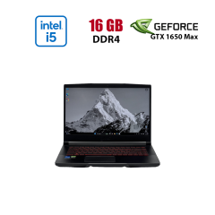 Игровой ноутбук Б-класс MSI GF63 Thin 11SC / 15.6" (1920x1080) IPS / Intel Core i5-11400H (6 (12) ядер по 2.7 - 4.5 GHz) / 16 GB DDR4 / 480 GB SSD / nVidia GeForce GTX 1650 Max-Q, 4 GB GDDR5, 128-bit / WebCam