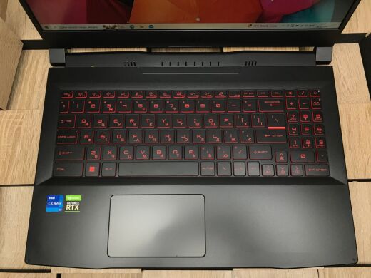 Игровой ноутбук Б-класс MSI Katana GF66 11UD / 15.6" (1920x1080) IPS / Intel Core i7-11800H (8 (16) ядер по 2.3 - 4.6 GHz) / 16 GB DDR4 / 256 GB SSD M.2 / nVidia GeForce RTX 3050 Ti, 4 GB GDDR6, 128-bit / WebCam