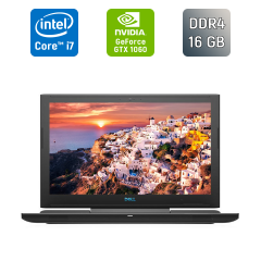 Игровой ноутбук Dell G7 7588 / 15.6" (1920x1080) IPS / Intel Core i7-8750H (6 (12) ядер по 2.2 - 4.1 GHz) / 16 GB DDR4 / 512 GB SSD / nVidia GeForce GTX 1060, 6 GB GDDR5, 192-bit / WebCam / Windows 10