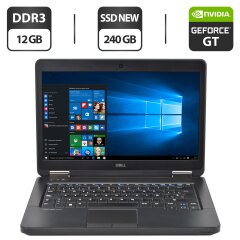 Ноутбук Dell Latitude E5440 / 14" (1366x768) TN / Intel Core i7-4600U (2 (4) ядра по 2.1 - 3.3 GHz) / 12 GB DDR3 / 240 GB SSD NEW / nVidia GeForce GT 720M, 2 GB GDDR3, 64-bit / DVD-ROM / HDMI