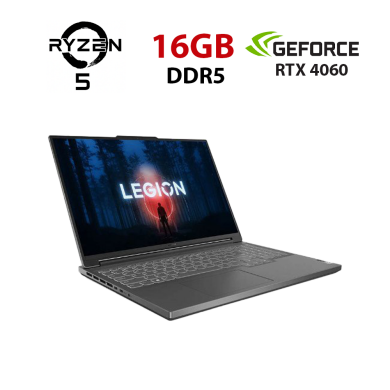 Игровой ноутбук Lenovo Legion Slim 5 16APH8 / 16" (1920x1200) IPS / AMD Ryzen 5 7640HS (6 (12) ядер по 4.3 - 5.0 GHz) / 16 GB DDR5 / 960 GB SSD / nVidia GeForce RTX 4060, 8 GB GDDR6, 128-bit / WebCam