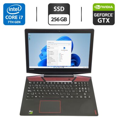 Ігровий ноутбук Lenovo Legion Y720-15ISK / 15.6" (1920x1080) IPS / Intel Core i7-7700HQ (4 (8) ядра по 2.8 - 3.8 GHz) / 16 GB DDR4 / 256 GB SSD / nVidia GeForce GTX 1060, 6 GB GDDR5, 192-bit / WebCam Ігровий ноутбук Lenovo Legion Y720-15ISK / 15.6" (1920x1080) IPS / Intel Core i7-7700HQ (4 (8) ядра по 2.8 - 3.8 GHz) / 16 GB DDR4 / 256 GB SSD / nVidia GeForce GTX 1060, 6 GB GDDR5, 192-bit / WebCam