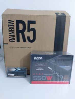 Ігровий ПК 1stPlayer Rainbow R5 Tower NEW / Intel Core i5-8500 (6 ядер по 3.0 - 4.1 GHz) / 16 GB DDR4 NEW / 500 GB SSD M.2 + 500 GB HDD / nVidia GeForce GTX 1080, 8 GB GDDR5, 256-bit / 550W NEW / HDMI + DVI кабель
