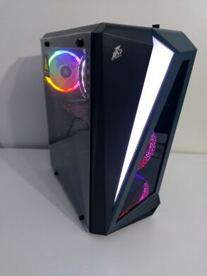 Ігровий ПК 1stPlayer Rainbow R5 Tower NEW / Intel Core i5-8500 (6 ядер по 3.0 - 4.1 GHz) / 16 GB DDR4 NEW / 500 GB SSD M.2 + 500 GB HDD / nVidia GeForce GTX 1080, 8 GB GDDR5, 256-bit / 550W NEW / HDMI + DVI кабель