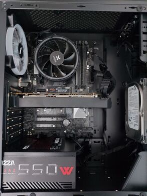 Ігровий ПК 1stPlayer Rainbow R5 Tower NEW / Intel Core i5-8500 (6 ядер по 3.0 - 4.1 GHz) / 16 GB DDR4 NEW / 500 GB SSD M.2 + 500 GB HDD / nVidia GeForce GTX 1080, 8 GB GDDR5, 256-bit / 550W NEW / HDMI + DVI кабель