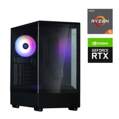 Игровой ПК Zalman P10 STALKER Tower / AMD Ryzen 5 5500 (6 (12) ядер по 3.6 - 4.2 GHz) / 16 GB DDR4 / 512 GB SSD M.2 / nVidia GeForce RTX 5060, 8 GB GDDR7, 128-bit