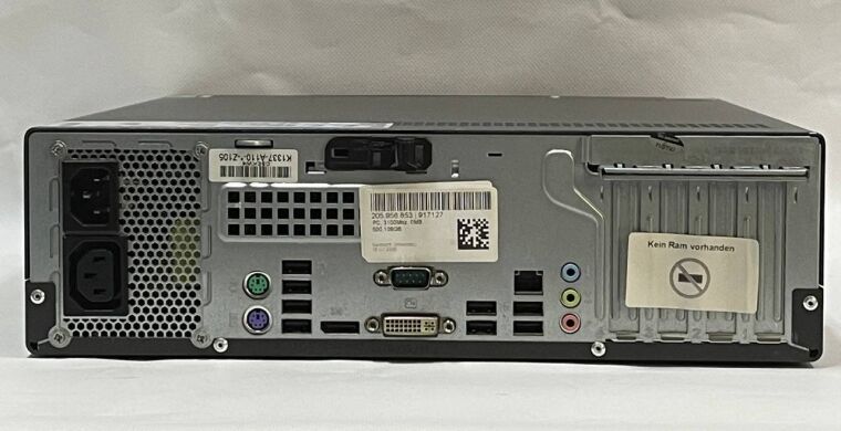 Комплект ПК: Fujitsu Esprimo E700 E90 SFF / Intel Core i5-2400 (4 ядра по 3.1 - 3.4 GHz) / 8 GB DDR3 / 500 GB HDD / Intel HD Graphics 2000 + Монітор Eizo FlexScan S2402W / 24" (1920x1200) TN + Клавіатура, мишка, кабелі підключення