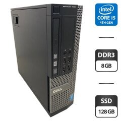 Комп'ютер Dell OptiPlex 7020 SFF / Intel Core i5-4590 (4 ядра по 3.3 - 3.7 GHz) / 8 GB DDR3 / 128 GB SSD / Intel HD Graphics 4600 / DVD-ROM