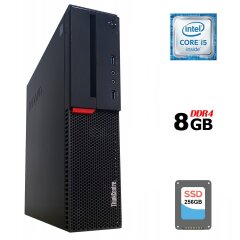 Компьютер Lenovo ThinkCentre M700 SFF / Intel Core i5-6500 (4 ядра по 3.2 - 3.6 GHz) / 8 GB DDR4 / 256 GB SSD / Intel HD Graphics 530 / DisplayPort