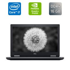 Мобильная рабочая станция Б-класс Dell Precision 7730 / 17.3" (1920x1080) IPS / Intel Core i7-8850H (6 (12) ядра по 2.6 - 4.3 GHz) / 16 GB DDR4 / 512 GB SSD / nVidia Quadro P4200, 8 GB GDDR5, 256-bit / WebCam / HDMI