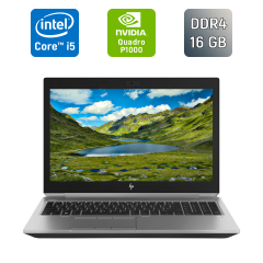 Мобільна робоча станція Б-клас HP zBook 15 G5 / 15.6" (1920x1080) IPS / Intel Core i5-8300H (4 (8) ядра по 2.3 - 4.0 GHz) / 16 GB DDR4 / 256 GB SSD / nVidia Quadro P1000, 4 GB GDDR5, 256-bit / WebCam / Fingerprint