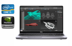 Мобільна робоча станція Dell Precision 3550 / 15.6" (1920x1080) IPS / Intel Core i5-10310U (4 (8) ядра по 1.7 - 4.4 GHz) / 16 GB DDR4 / 512 GB SSD / nVidia Quadro P520, 2 GB GDDR5, 64-bit / WebCam / HDMI